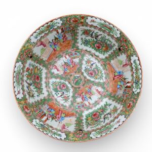 Cantonese porcelain punch bowl, China, c. 1900. Qing Dynasty.