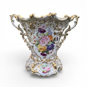French porcelain cache pot & stand of large size, c. 1850.