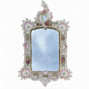 Rudolstadt Volstedt porcelain mirror, c. 1900.