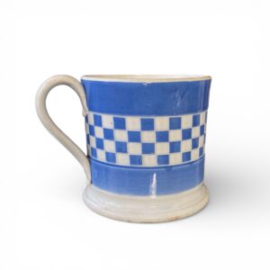 Staffordshire pearlware blue banded mug, c. 1830.