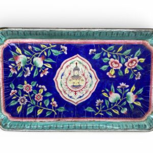 Canton enamel Thai market tray, China, 19th Century.